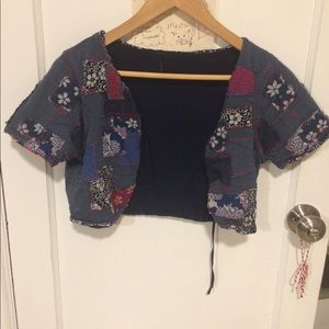 Vintage patterned free people shawl/vest